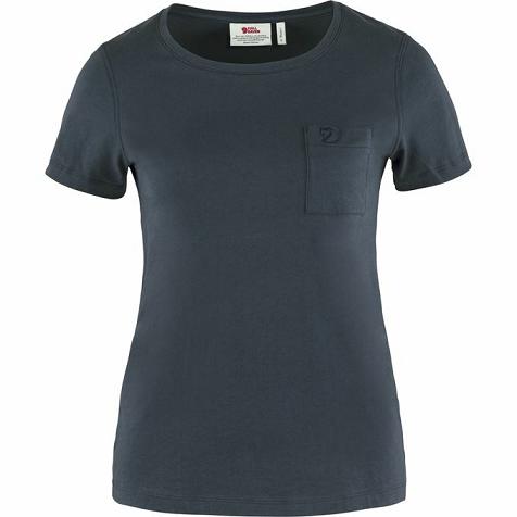 Fjallraven Övik T-Shirt Navy Singapore For Women (SG-738653)